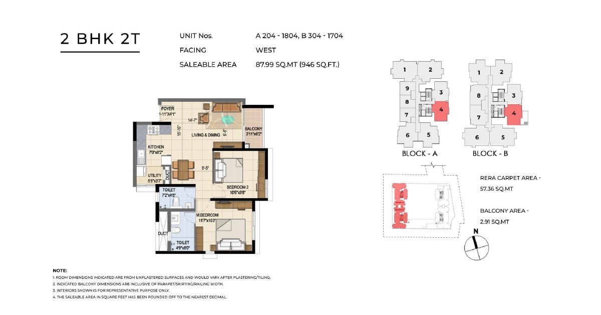 2 BHK 2T Premium Apartment - TVS Emerald Jardin - Image 7