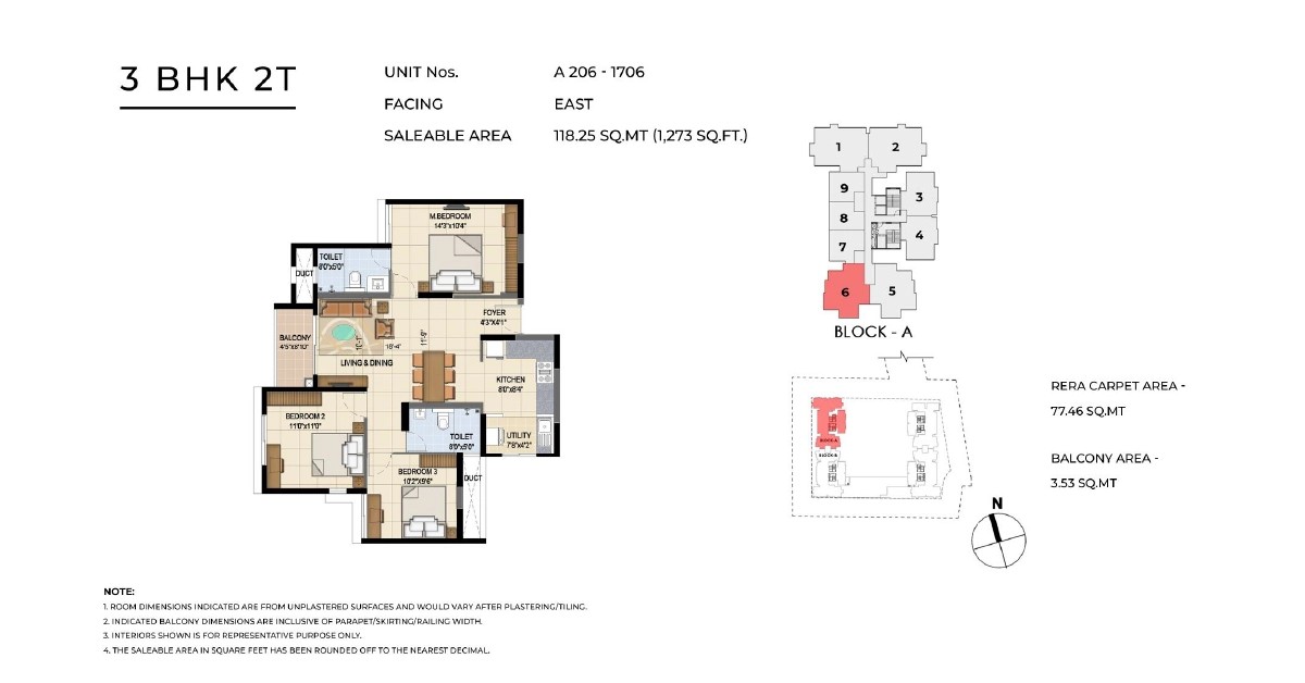 3 BHK 2T Luxury Apartment - TVS Emerald Jardin - Image 7