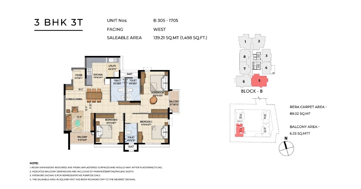 3 BHK 3T Luxury Apartment - TVS Emerald Jardin - Image 7
