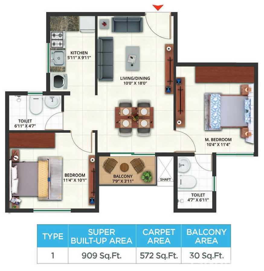 Executive 3 BHK Penthouse Style in Sattva Aeropolis - Image 7